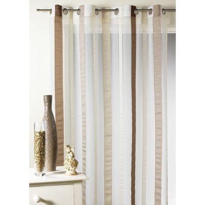 HOME MAISON - Visillo en organza con rayas verticales HOME MAISON - Visillo en organza con rayas verticales