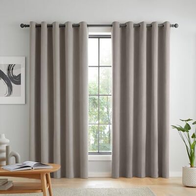 Catherine Lansfield Wilson Terciopelo Térmico Listo para Usar Cortinas con Ojetes Grises - Cortinas Catherine Lansfield Wilson Terciopelo Térmico Listo para Usar Cortinas con Ojetes Grises - Cortinas