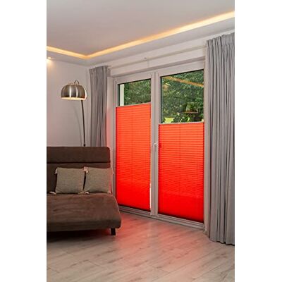 K-HOME Klemmfix Pisa Persiana Plisada - Habitación Infantil, Rojo, 130cm x 60cm K-HOME Klemmfix Pisa Persiana Plisada - Habitación Infantil, Rojo, 130cm x 60cm