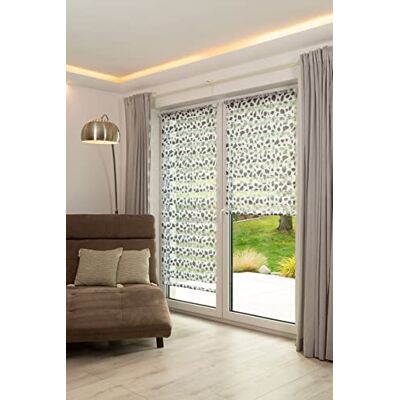 Cortina doble enrollable K-HOME Delphi - Diseño floral moderno, Instalación sin taladro, Altura ajustable, Montaje izquierdo/derecho, Doble tela, Filtración de luz, Decorativa y protectora, Incluye kit de montaje. Cortina doble enrollable K-HOME Delphi - Diseño floral moderno, Instalación sin taladro, Altura ajustable, Montaje izquierdo/derecho, Doble tela, Filtración de luz, Decorativa y protectora, Incluye kit de montaje.