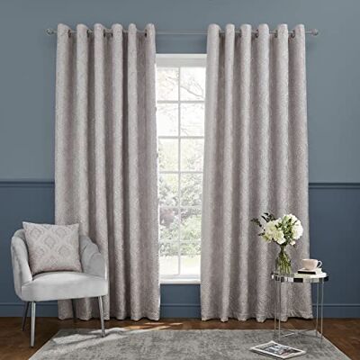 Catherine Lansfield Cortinas Damasco Grises - Cortinas Catherine Lansfield Cortinas Damasco Grises - Cortinas