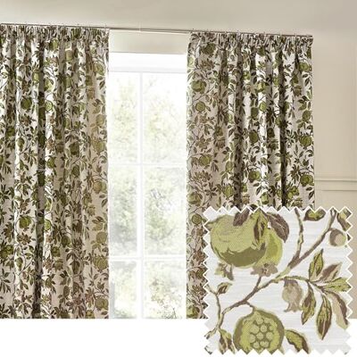Cortinas de Jacquard Floral Granada Verde - Cortinas Cortinas de Jacquard Floral Granada Verde - Cortinas