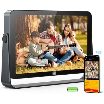 Kodak Marco De Fotos Digital WiFi De 10,1 Pulgadas, Batería De 4000mAh, 1920x1200 G+G IPS, Pantalla Táctil Inteligente, Marco De Fotos Digital Inteligente, Memoria Integrada De 32GB, Rotación Kodak Marco De Fotos Digital WiFi De 10,1 Pulgadas, Batería De 4000mAh, 1920x1200 G+G IPS, Pantalla Táctil Inteligente, Marco De Fotos Digital Inteligente, Memoria Integrada De 32GB, Rotación