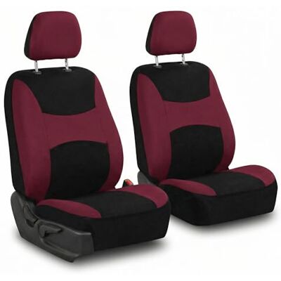 FH GROUP Juego de Fundas para Asientos Delanteros de automóvil, de Tela borgoña, para Asientos de Respaldo bajo con reposacabezas extraíbles, Ajuste Universal, compatibles con Bolsa de Aire para SUV, FH GROUP Juego de Fundas para Asientos Delanteros de automóvil, de Tela borgoña, para Asientos de Respaldo bajo con reposacabezas extraíbles, Ajuste Universal, compatibles con Bolsa de Aire para SUV,