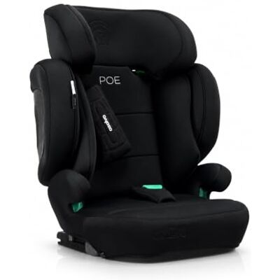 Asalvo Silla de coche i-Size Isofix 100-150 cm Homologada ECE R129, protección lateral y cervical, reposacabezas 21 cm, respaldo plegable, alas abatibles Poe Fix Negra Asalvo Silla de coche i-Size Isofix 100-150 cm Homologada ECE R129, protección lateral y cervical, reposacabezas 21 cm, respaldo plegable, alas abatibles Poe Fix Negra