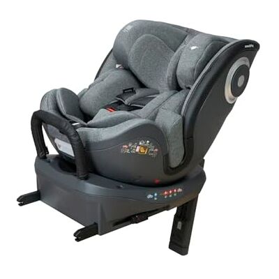 Play Casual Silla de coche Revol One Isize giratoria con isofix y pata de apoyo, grupo 0 1 2 de 0 a 4 años o de 40 a 105 cm altura y dispositivo de protección lateral ASP, light grey Play Casual Silla de coche Revol One Isize giratoria con isofix y pata de apoyo, grupo 0 1 2 de 0 a 4 años o de 40 a 105 cm altura y dispositivo de protección lateral ASP, light grey