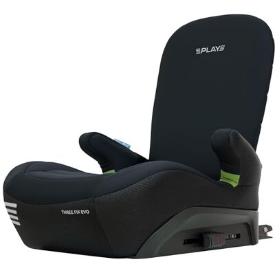 Play Three fix Evo. Elevador de coche para niños de 125-150 cm (6-12 años aprox) con respaldo e isofix (Negro) Play Three fix Evo. Elevador de coche para niños de 125-150 cm (6-12 años aprox) con respaldo e isofix (Negro)