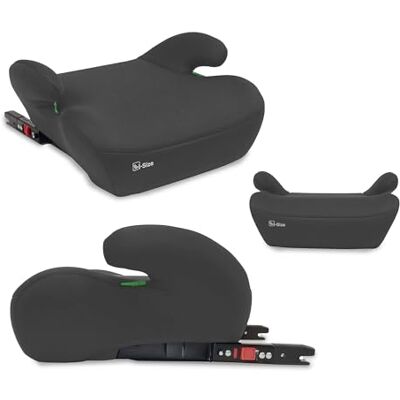 Asalvo Elevador de coche con Isofix i-Size Homologado ECE R129, para niños de 125 a 150 cm, reposabrazos acolchados, ultraligero CoreFix Gris Asalvo Elevador de coche con Isofix i-Size Homologado ECE R129, para niños de 125 a 150 cm, reposabrazos acolchados, ultraligero CoreFix Gris