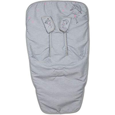 Babyline Funda Sila Bebé Universal + Cubre Arnés, Hipotérmica, Transpirable, Hipoalergénica e Hipersuave, Tejido trasero 3D, Solapa Engomada Superior (Cute Ballerina) Babyline Funda Sila Bebé Universal + Cubre Arnés, Hipotérmica, Transpirable, Hipoalergénica e Hipersuave, Tejido trasero 3D, Solapa Engomada Superior (Cute Ballerina)