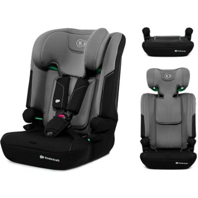 Kinderkraft I-COMFY, Silla de coche, Para niños, Ajustable (76-150 cm), Respaldo ajustable, Cinturón de seguridad de 5 puntos, SISTEMA EASY GROW, Fácil instalación, Gris oscuro Kinderkraft I-COMFY, Silla de coche, Para niños, Ajustable (76-150 cm), Respaldo ajustable, Cinturón de seguridad de 5 puntos, SISTEMA EASY GROW, Fácil instalación, Gris oscuro