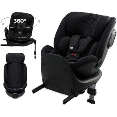 Kinderkraft XRIDER2 I-SIZE 40-125 cm, Kindersitz 0-25 kg, 0-7 Jahre, 5-Punkt-Gurte, 360 grad drehbar, Kinderautositz mit ISOFIX, FWF und RWF, verstärkte 3-Schicht-Kopfstütze, Memory-Schaum, Schwarz Kinderkraft XRIDER2 I-SIZE 40-125 cm, Kindersitz 0-25 kg, 0-7 Jahre, 5-Punkt-Gurte, 360 grad drehbar, Kinderautositz mit ISOFIX, FWF und RWF, verstärkte 3-Schicht-Kopfstütze, Memory-Schaum, Schwarz