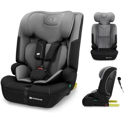 Kinderkraft SAFETY FIX 3 PRO, Silla de Coche i-Size 76–150 cm, ISOFIX, Top Tether, Protección Lateral H-GUARD, Arnés 5 Puntos, Funda Lavable, Fácil Instalación, Gris Kinderkraft SAFETY FIX 3 PRO, Silla de Coche i-Size 76–150 cm, ISOFIX, Top Tether, Protección Lateral H-GUARD, Arnés 5 Puntos, Funda Lavable, Fácil Instalación, Gris