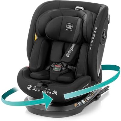 Babyauto – Silla de Coche Batela iFix i-Size (0-12 Años, 40-150 cm, 0-36 kg) – Giratoria 360° – ISOFIX + Top Tether – A Contramarcha hasta 105 cm – Arnés 5 Puntos – Protección Lateral – Negro Babyauto – Silla de Coche Batela iFix i-Size (0-12 Años, 40-150 cm, 0-36 kg) – Giratoria 360° – ISOFIX + Top Tether – A Contramarcha hasta 105 cm – Arnés 5 Puntos – Protección Lateral – Negro