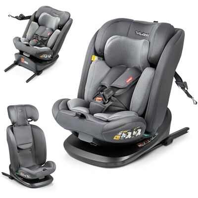 Babyauto – Silla de Coche Zafiro iFix i-Size (0-12 Años, 40-150 cm, 0-36 kg) – Giratoria 360° – ISOFIX + Top Tether – A Contramarcha hasta 105 cm – Protección Lateral – Arnés 5 Puntos – Gris Antracita Babyauto – Silla de Coche Zafiro iFix i-Size (0-12 Años, 40-150 cm, 0-36 kg) – Giratoria 360° – ISOFIX + Top Tether – A Contramarcha hasta 105 cm – Protección Lateral – Arnés 5 Puntos – Gris Antracita
