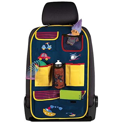 Walser Auto Organizador de Niños, Protección de Respaldo, Conductor Jack, Azul/Amarillo Walser Auto Organizador de Niños, Protección de Respaldo, Conductor Jack, Azul/Amarillo
