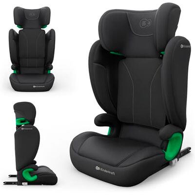 Kinderkraft JUNIOR FIX 2 PRO silla de coche 100-150 cm (3,5-12 años), ISOFIX + cinturón, reposacabezas ajustable, guiados de cinturón, H-GUARD, SPS, AIR FLOW transpirable, Negro Kinderkraft JUNIOR FIX 2 PRO silla de coche 100-150 cm (3,5-12 años), ISOFIX + cinturón, reposacabezas ajustable, guiados de cinturón, H-GUARD, SPS, AIR FLOW transpirable, Negro