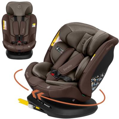 lionelo Bastiaan Plus i-Size Silla de Coche 40–150 cm Giratoria 360° ISOFIX A contramarcha hasta 105 cm (aprox. 4 años), alerta electrónica Top Tether, reductor Dri-Seat y reposacabezas regulable lionelo Bastiaan Plus i-Size Silla de Coche 40–150 cm Giratoria 360° ISOFIX A contramarcha hasta 105 cm (aprox. 4 años), alerta electrónica Top Tether, reductor Dri-Seat y reposacabezas regulable