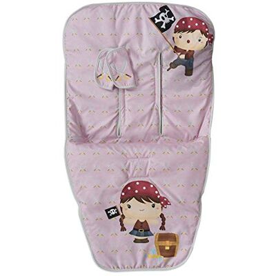Babyline Funda Sila Bebé Universal + Cubre Arnés, Hipotérmica, Transpirable, Hipoalergénica e Hipersuave, Tejido trasero 3D, Solapa Engomada Superior (Girl Pirate) Babyline Funda Sila Bebé Universal + Cubre Arnés, Hipotérmica, Transpirable, Hipoalergénica e Hipersuave, Tejido trasero 3D, Solapa Engomada Superior (Girl Pirate)
