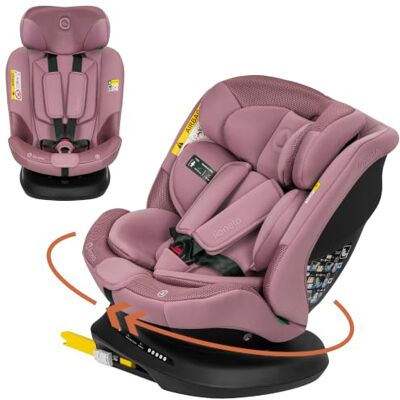 lionelo Bastiaan Plus i-Size Silla de Coche 40–150 cm Giratoria 360° ISOFIX A contramarcha hasta 105 cm (aprox. 4 años), alerta electrónica Top Tether, reductor Dri-Seat y reposacabezas regulable lionelo Bastiaan Plus i-Size Silla de Coche 40–150 cm Giratoria 360° ISOFIX A contramarcha hasta 105 cm (aprox. 4 años), alerta electrónica Top Tether, reductor Dri-Seat y reposacabezas regulable