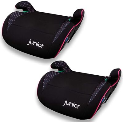 Petex Max R129/03 Elevador para asiento infantil (2 unidades), color rosa y negro Petex Max R129/03 Elevador para asiento infantil (2 unidades), color rosa y negro