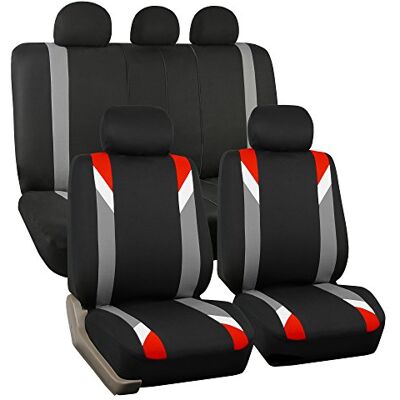 FH GROUP Juego Completo de Fundas de Asiento de Coche, Fundas de Asiento para Asientos de Respaldo bajo con reposacabezas extraíble, Ajuste Universal, Funda de Asiento de automóvil, Compatible con FH GROUP Juego Completo de Fundas de Asiento de Coche, Fundas de Asiento para Asientos de Respaldo bajo con reposacabezas extraíble, Ajuste Universal, Funda de Asiento de automóvil, Compatible con