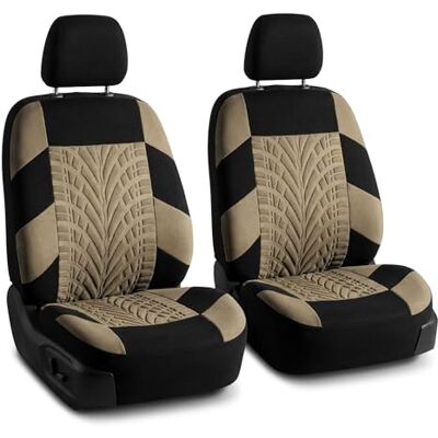 FH GROUP Juego de Fundas para Asientos Delanteros de automóvil, de Tela, Asientos de Respaldo bajo con reposacabezas extraíbles, Ajuste Universal, compatibles con Bolsa de Aire FH GROUP Juego de Fundas para Asientos Delanteros de automóvil, de Tela, Asientos de Respaldo bajo con reposacabezas extraíbles, Ajuste Universal, compatibles con Bolsa de Aire