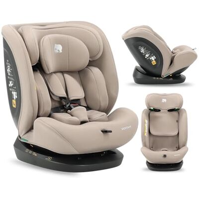 Deryan Silla de coche para niños Clyde i-Size (40-150 cm), 0-12 años, 0-36 kg, Montaje con cinturones de seguridad, reposacabezas y respaldo ajustables, reductor e inserto lingual, R129 (Nougat) Deryan Silla de coche para niños Clyde i-Size (40-150 cm), 0-12 años, 0-36 kg, Montaje con cinturones de seguridad, reposacabezas y respaldo ajustables, reductor e inserto lingual, R129 (Nougat)