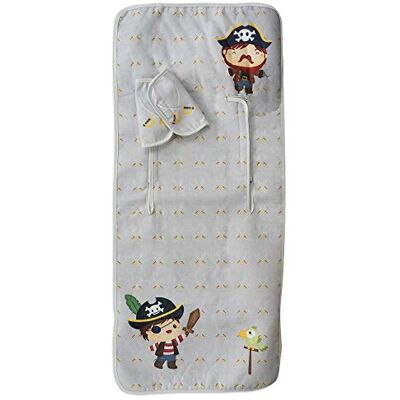 Babyline Colchoneta Bebé Silla + Cubrearneses Regalo, Hipersuave, Hipoalergénica, Tejido 3D Transpirable. (Bad Piratte) Babyline Colchoneta Bebé Silla + Cubrearneses Regalo, Hipersuave, Hipoalergénica, Tejido 3D Transpirable. (Bad Piratte)