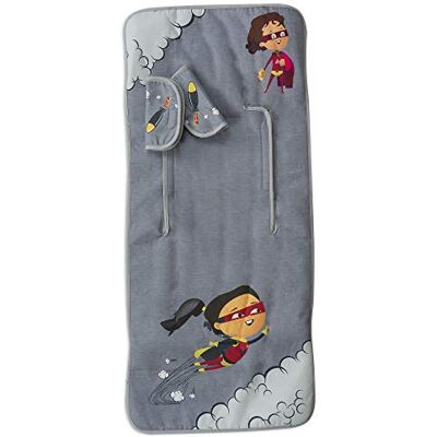 Babyline Colchoneta Bebé Silla + Cubrearneses Regalo, Hipersuave, Hipoalergénica, Tejido 3D Transpirable. (Héroe Chica) Babyline Colchoneta Bebé Silla + Cubrearneses Regalo, Hipersuave, Hipoalergénica, Tejido 3D Transpirable. (Héroe Chica)