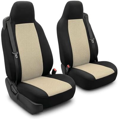 FH GROUP Juego de Fundas de Asiento Delantero de automóvil, 1 Pieza, Ajuste Universal, Lavable, para SUV, sedán, camioneta, Beige FH GROUP Juego de Fundas de Asiento Delantero de automóvil, 1 Pieza, Ajuste Universal, Lavable, para SUV, sedán, camioneta, Beige