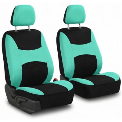 FH GROUP Front Set Cloth Car Seat Covers for Low Back Car Seats with Removable Headrest, Universal Fit, Airbag Compatible Seat Cover for SUV, Sedan, Van, Mint FH GROUP Front Set Cloth Car Seat Covers for Low Back Car Seats with Removable Headrest, Universal Fit, Airbag Compatible Seat Cover for SUV, Sedan, Van, Mint