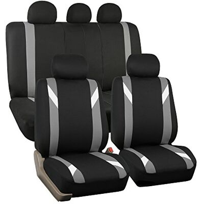 FH GROUP Juego completo de fundas de asiento de automóvil, fundas de asiento para asientos de respaldo bajo con reposacabezas extraíble, ajuste universal, funda de asiento de automóvil, compatible con FH GROUP Juego completo de fundas de asiento de automóvil, fundas de asiento para asientos de respaldo bajo con reposacabezas extraíble, ajuste universal, funda de asiento de automóvil, compatible con