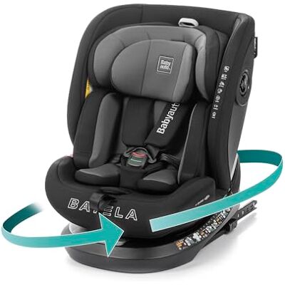 Babyauto – Silla de Coche Batela iFix i-Size (0-12 Años, 40-150 cm, 0-36 kg) – Giratoria 360° – ISOFIX + Top Tether – A Contramarcha hasta 105 cm – Arnés 5 Puntos – Protección Lateral – Gris Babyauto – Silla de Coche Batela iFix i-Size (0-12 Años, 40-150 cm, 0-36 kg) – Giratoria 360° – ISOFIX + Top Tether – A Contramarcha hasta 105 cm – Arnés 5 Puntos – Protección Lateral – Gris