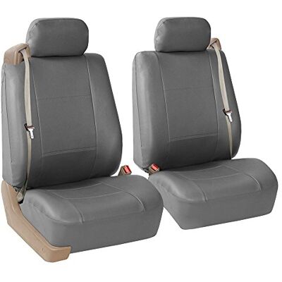 FH GROUP Juego de Fundas de Asiento Delantero de Coche de Piel sintética – Fundas de Asiento de Coche para Asiento de Respaldo bajo con reposacabezas extraíble, Ajuste Universal, Fundas de Asiento de FH GROUP Juego de Fundas de Asiento Delantero de Coche de Piel sintética – Fundas de Asiento de Coche para Asiento de Respaldo bajo con reposacabezas extraíble, Ajuste Universal, Fundas de Asiento de