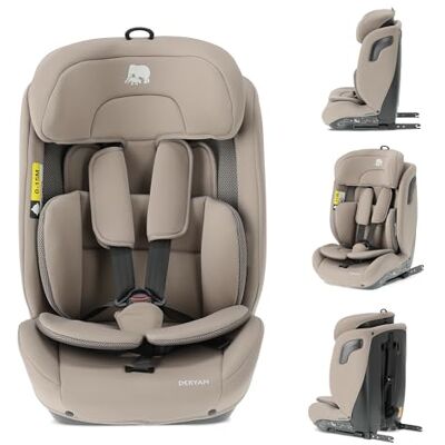 Deryan Carter Asiento de coche para bebé, I-SIZE (75-150 cm, 9-36 kg, 1,5 a 12 años, Grupo 1/2/3, Cabezal ajustable en altura 10 niveles, protección lateral, FWF, funda extraíble (con ISOFIX Nougat) Deryan Carter Asiento de coche para bebé, I-SIZE (75-150 cm, 9-36 kg, 1,5 a 12 años, Grupo 1/2/3, Cabezal ajustable en altura 10 niveles, protección lateral, FWF, funda extraíble (con ISOFIX Nougat)