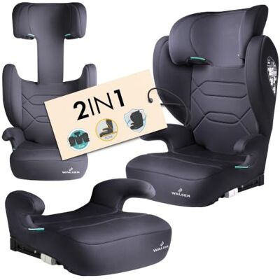 Walser Silla de coche infantil Premium Numa, elevador 2in1 ISOFIX respaldo desmontable + reposacabezas ajustable 3-8 anos 100-150 cm ultima normativa ECE R 129, elevador coche antracita Walser Silla de coche infantil Premium Numa, elevador 2in1 ISOFIX respaldo desmontable + reposacabezas ajustable 3-8 anos 100-150 cm ultima normativa ECE R 129, elevador coche antracita