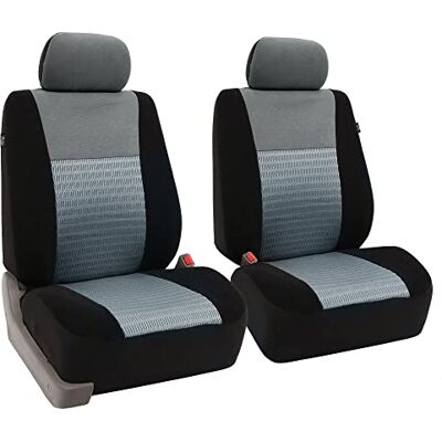 FH GROUP Juego de Fundas de Asiento Delantero de Coche de Malla de Aire 3D, Fundas de Asiento para Asientos de Respaldo bajo con reposacabezas extraíble, Ajuste Universal, Funda de Asiento de FH GROUP Juego de Fundas de Asiento Delantero de Coche de Malla de Aire 3D, Fundas de Asiento para Asientos de Respaldo bajo con reposacabezas extraíble, Ajuste Universal, Funda de Asiento de