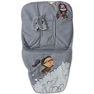 Babyline Funda Sila Bebé Universal + Cubre Arnés, Hipotérmica, Transpirable, Hipoalergénica e Hipersuave, Tejido trasero 3D, Solapa Engomada Superior (Héroe Chica) Babyline Funda Sila Bebé Universal + Cubre Arnés, Hipotérmica, Transpirable, Hipoalergénica e Hipersuave, Tejido trasero 3D, Solapa Engomada Superior (Héroe Chica)