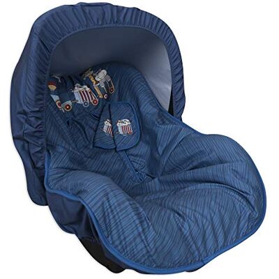 Babyline Funda para silla de Automóvil, Universal Grupos 0/1/2, Cubre arnés de regalo!!! (Train) Babyline Funda para silla de Automóvil, Universal Grupos 0/1/2, Cubre arnés de regalo!!! (Train)