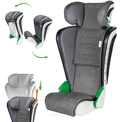 Walser asiento de coche premium Noemi, ECE R129 asiento elevador coche niños 100-135 cm (aprox. 3-8 años), cómodo plaza infantil para los coches con/sin i-Size, tamaño 57x46x22 cm antracita Walser asiento de coche premium Noemi, ECE R129 asiento elevador coche niños 100-135 cm (aprox. 3-8 años), cómodo plaza infantil para los coches con/sin i-Size, tamaño 57x46x22 cm antracita