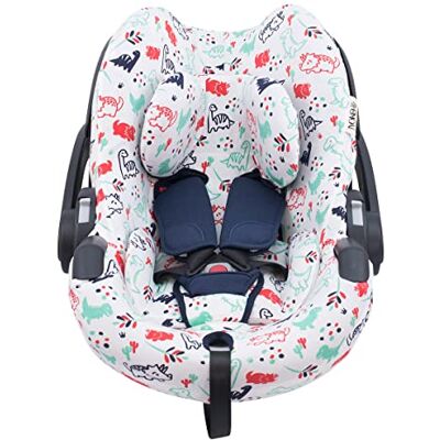 JYOKO KIDS Funda para silla de coche compatible con Besafe Modular grupo 0 Dino Party JYOKO KIDS Funda para silla de coche compatible con Besafe Modular grupo 0 Dino Party
