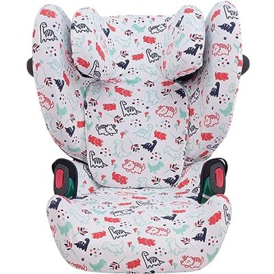 JYOKO KIDS Funda de Algodón para Silla de Coche Compatible con Cybex Solution G I-size (Dino Party) JYOKO KIDS Funda de Algodón para Silla de Coche Compatible con Cybex Solution G I-size (Dino Party)