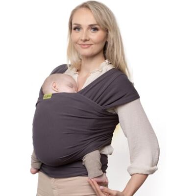 Boba fular portabebé para recién nacidos y niños Portabebés recién nacido elástico Porteo manos libres Marsupio Portabebé y niño de 3 a 15 kilos (Serenity Charcoal) Boba fular portabebé para recién nacidos y niños Portabebés recién nacido elástico Porteo manos libres Marsupio Portabebé y niño de 3 a 15 kilos (Serenity Charcoal)