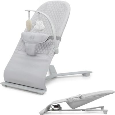 Kinderkraft MIMI, hamaca bebé, sin pilas, 3 posiciones, Gris claro Kinderkraft MIMI, hamaca bebé, sin pilas, 3 posiciones, Gris claro