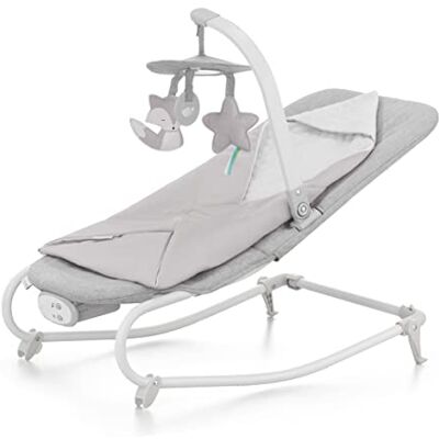 Kinderkraft FELIO2 Hamaca Bebé, Balancín, Silla mecedora con manta envolvente, mosquitera y arco con 3 juguetes, vibraciones, 8 músicas, extremadamente ligera, Gris Kinderkraft FELIO2 Hamaca Bebé, Balancín, Silla mecedora con manta envolvente, mosquitera y arco con 3 juguetes, vibraciones, 8 músicas, extremadamente ligera, Gris