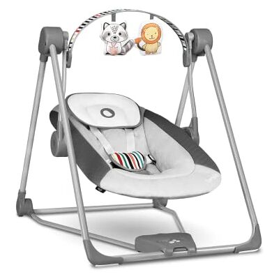 lionelo Baby Rocker OTTO desde el nacimiento, con sonidos naturales, temporizador, columpio eléctrico de 5 niveles de velocidad, mecedora para recién nacidos y bebés, cojín suave, arnés de 5 puntos lionelo Baby Rocker OTTO desde el nacimiento, con sonidos naturales, temporizador, columpio eléctrico de 5 niveles de velocidad, mecedora para recién nacidos y bebés, cojín suave, arnés de 5 puntos