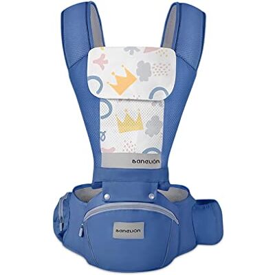 SONARIN Mochila Portabebés Ergonómico con Asiento de Cadera,3D Air Mesh Portabebés Transpirable Multifunción para Recién Nacidos y Niños Pequeños 0-36 Meses,Todas las Posiciones(Azul Oscuro) SONARIN Mochila Portabebés Ergonómico con Asiento de Cadera,3D Air Mesh Portabebés Transpirable Multifunción para Recién Nacidos y Niños Pequeños 0-36 Meses,Todas las Posiciones(Azul Oscuro)