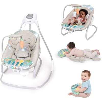 Ingenuity SimpleComfort Piano Playtime Columpio y Mecedora para bebés 4 en 1, 180 Grados y 3 direcciones, 0-24 Meses Ingenuity SimpleComfort Piano Playtime Columpio y Mecedora para bebés 4 en 1, 180 Grados y 3 direcciones, 0-24 Meses