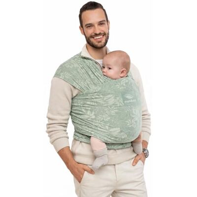 manduca SLING Fular Portabebes Bandolera elástica/Fular Porta-Bebé, Algodón Orgánico, para recién nacidos y niños pequeños (3,5-15kg) Botanic Green manduca SLING Fular Portabebes Bandolera elástica/Fular Porta-Bebé, Algodón Orgánico, para recién nacidos y niños pequeños (3,5-15kg) Botanic Green