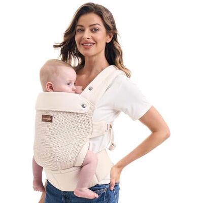 momcozy Portabebés de Malla Transpirable, Ergonómico y Ligero, para Bebés de 3–24 Meses con Diseño de Espalda en X y Soporte Lumbar Mejorado, Comodidad Todo el Día para Crianza con Manos Libres momcozy Portabebés de Malla Transpirable, Ergonómico y Ligero, para Bebés de 3–24 Meses con Diseño de Espalda en X y Soporte Lumbar Mejorado, Comodidad Todo el Día para Crianza con Manos Libres